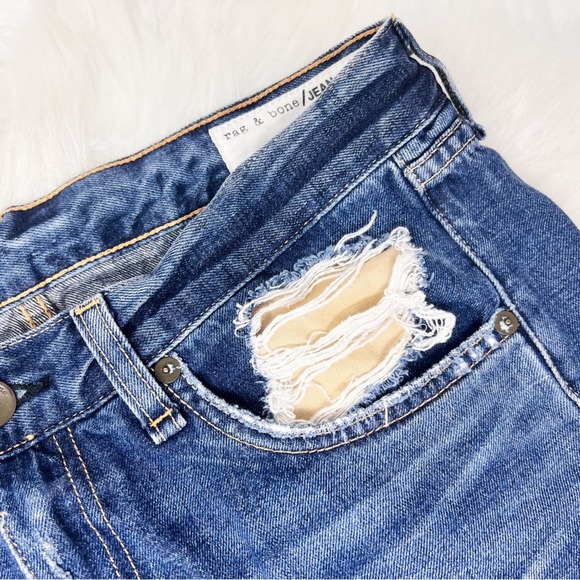 Rag & Bone Woodstock Denim Shorts Size 25 Distressed Blue Jean Shorts fo… - Picture 3 of 11